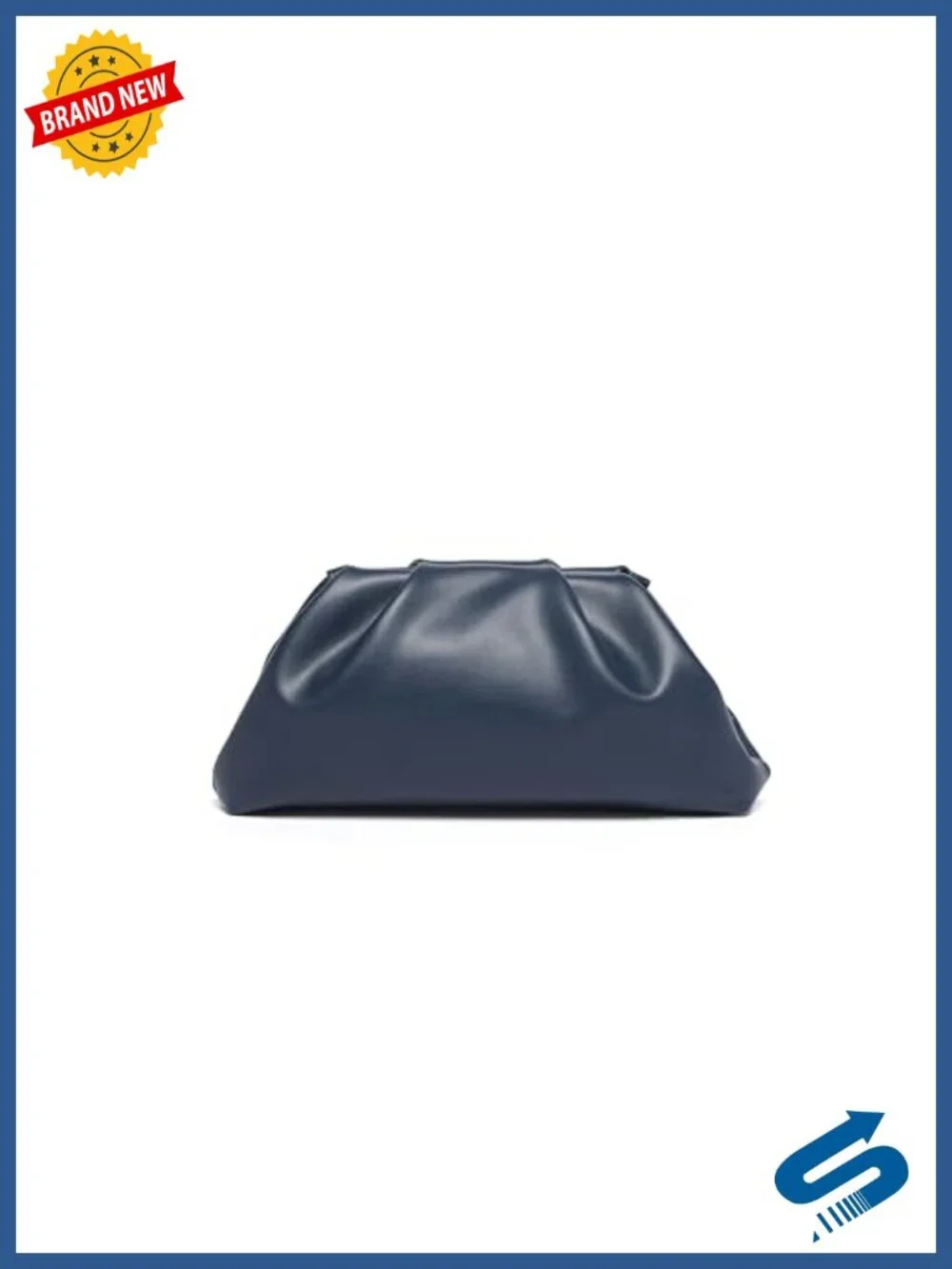 Soft PU Leather Clutch Evening Bag with Magnetic Closure and Chain Strap